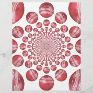 Crimson Vortex: Beautiful Red Cricket Ball Art
