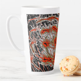 Crimson Vortex Latte Mug