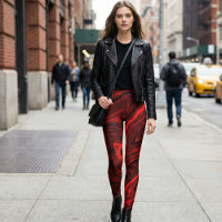 Crimson Vortex Marble: Bold Red and Black Swirl