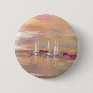 Crimson Waves 6 Cm Round Badge