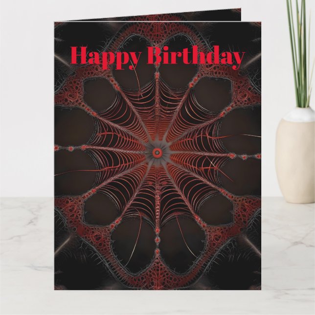 Crimson Web: Fractal Dance with the Redback Spider Card (Front)