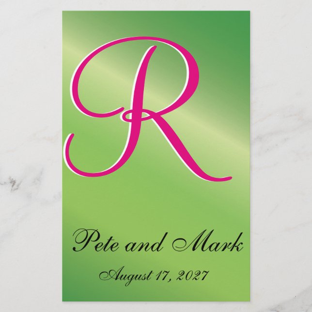 Crimson Wedding Monogram (Front)