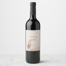 Crimson whispers 40th birthday wine labels 
