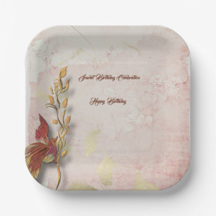 Crimson whispers Paper Plate