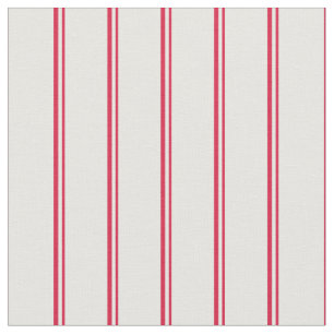 Crimson & White Coloured Lined Pattern Fabric