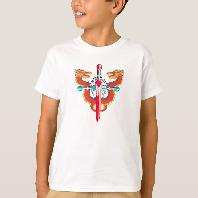 Crimson Winged Dragon Sword T-Shirt (Front)