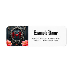 Crimson Winged Heart Gothic Romance Elegant .