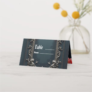 Crimson Winged Heart  Gothic Romance Elegant .  Place Card