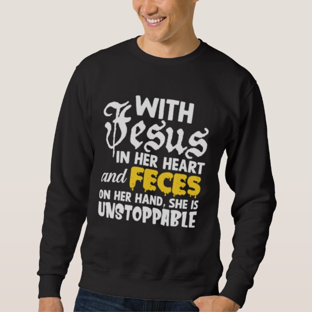 Cringe Jesus Meme Oddly Specific Stupid Weird Humo Sweatshirt (Front)