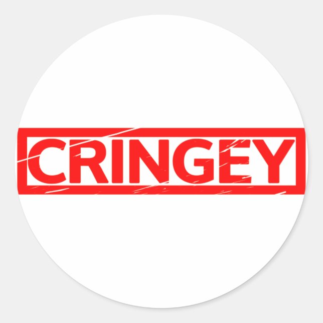 Cringey Stamp Classic Round Sticker (Front)