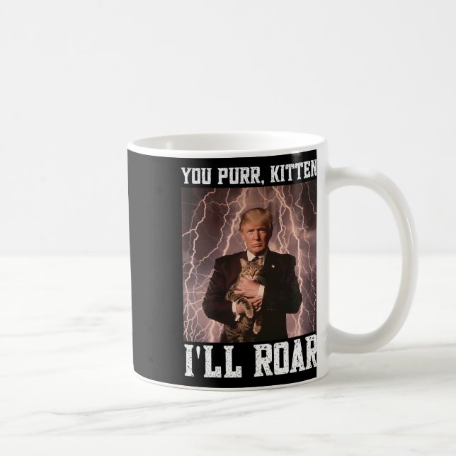 Cringy Alpha Trump Kitten Meme Cat Protector Cring Coffee Mug (Right)