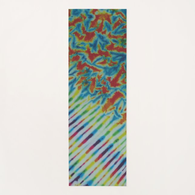 Crinkle Stripes Tie Dye Yoga Mat (Front)