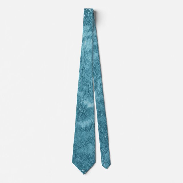 crinkled turquoise texture with glitter tie (Front)