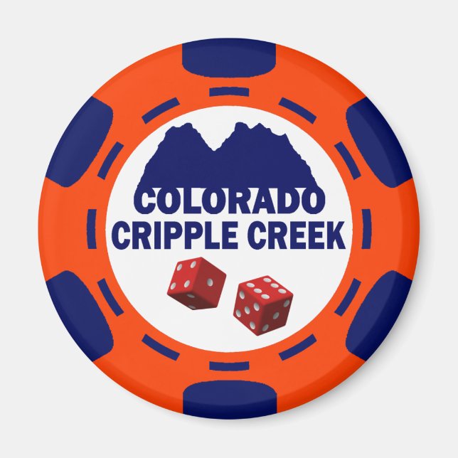 CRIPPLE COLORADO POKER CHIP MAGNET (Front)