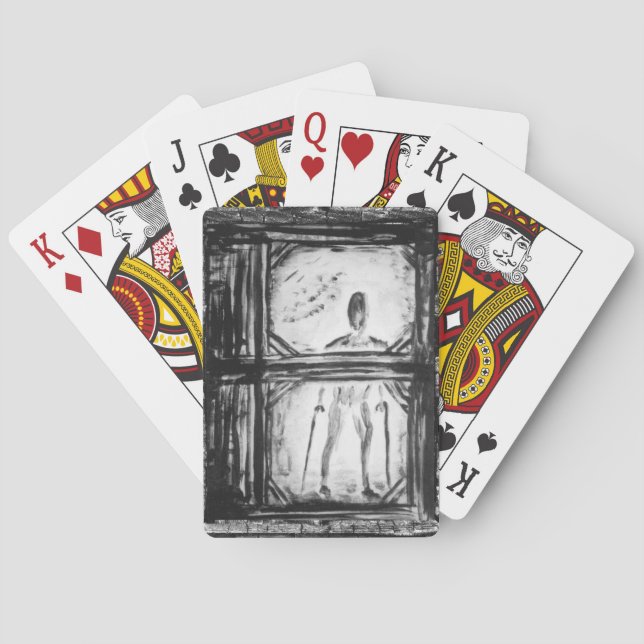 Crippled Man Playing Cards (Back)