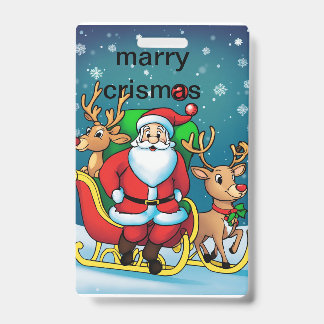 crismas bag ID badge