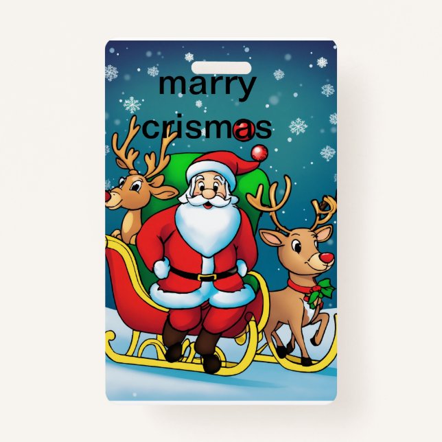 crismas bag ID badge (Front)