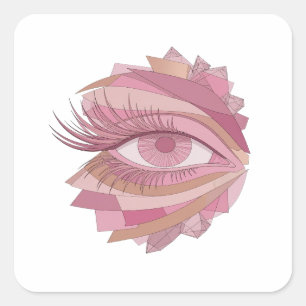 Crisp Abstract Silver Sticker