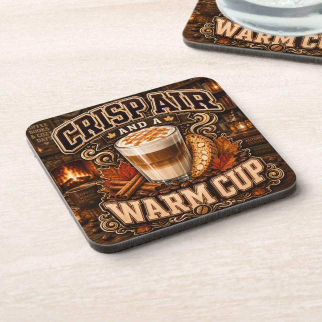 Crisp Air And A Warm Cup Coaster (Left Side)
