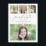 Crisp Collage Editable Colour Graduation Postcard<br><div class="desc">Modern and stylish graduation announcement/invitation from Berry Berry Sweet Designs. Visit our design showroom at www.berryberrysweet.com for stylish stationery designs and personalised gifts!</div>