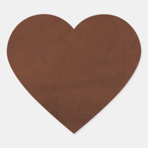 crisp fall air  leaf paper02 RICH COFFEE BROWN  TE Heart Sticker