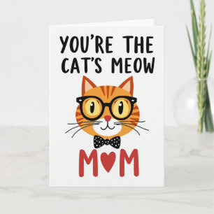 Crisp Feline Mom Card