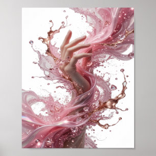 Crisp Gold ABSTRACT ART Artistic Motif Poster