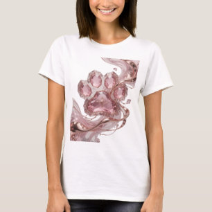Crisp Gold GEMSTONE HEART Slogan Design T-Shirt