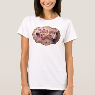 Crisp Gold WINE AND DINE Graphic Tee