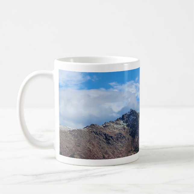 Crisp Mountain Landscape with Blue Sky Coffee Mug (Left)