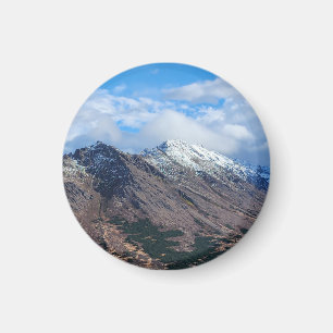 Crisp Mountain Landscape with Blue Sky Magnet
