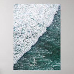 Crisp Ocean Wave - Aerial Coastal Photography for Poster