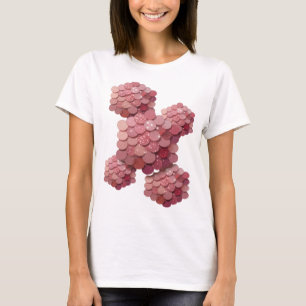 Crisp Pink ABSTRACT ART Graphic Design T-Shirt