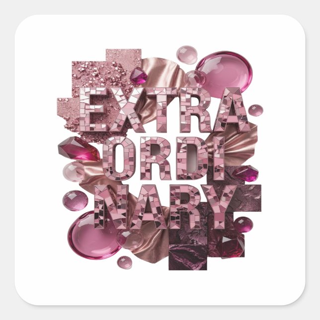 Crisp Pink EXTRAORDINARY Sticker Motif (Front)