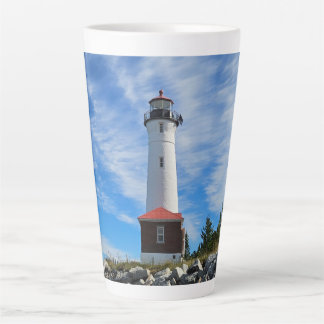 Crisp Point Lighthouse Latte Mug