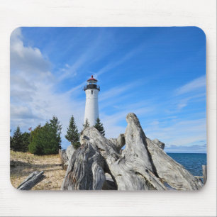 Crisp Point Lighthouse Mouse Pad
