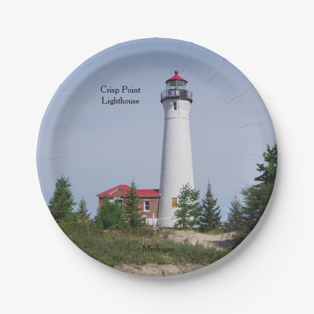 Crisp Point Lighthouse paper plate (Front)