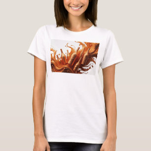 Crisp Red ABSTRACT ART Wearable Art T-Shirt