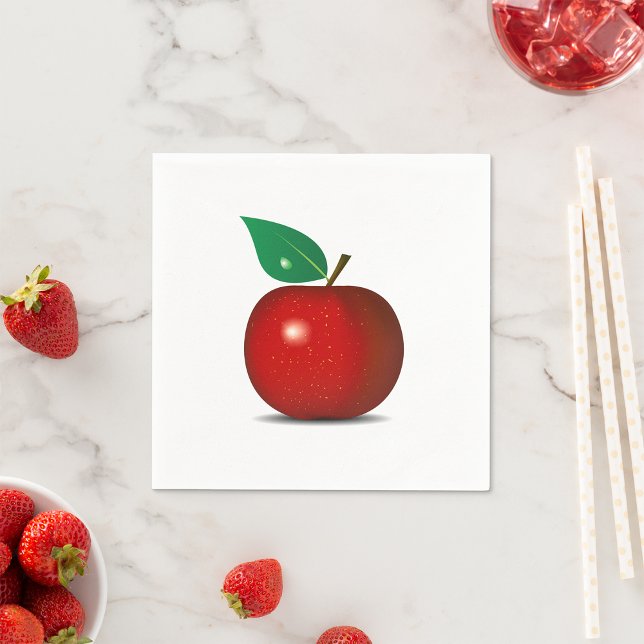 Crisp Red Apple Paper Napkins (Creator Uploaded)