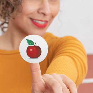 Crisp Red Apple Stickers