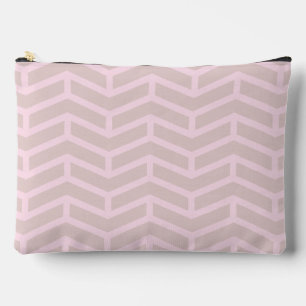 Crisp Sharp Opposing Arrows Chevron Pink Neutral Accessory Pouch