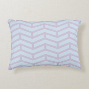 Crisp Sharp Opposing Arrows Chevron Powder Pastels Decorative Cushion