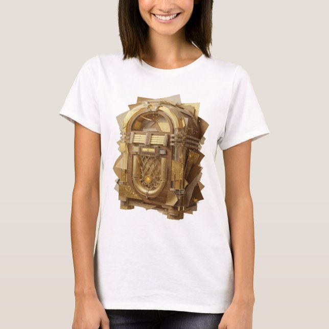 Crisp Silver ABSTRACT ART Art Print T-Shirt (Front)