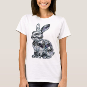 Crisp Silver ABSTRACT ART Artistic Motif T-Shirt