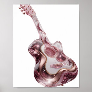 Crisp Silver ABSTRACT ART Graphic Design Poster