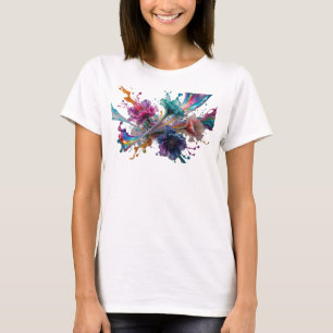 Crisp Silver ABSTRACT ART Graphic Tee