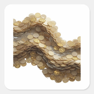 Crisp Silver Abstract Sticker Art