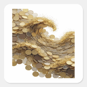 Crisp Silver Abstract Sticker Design