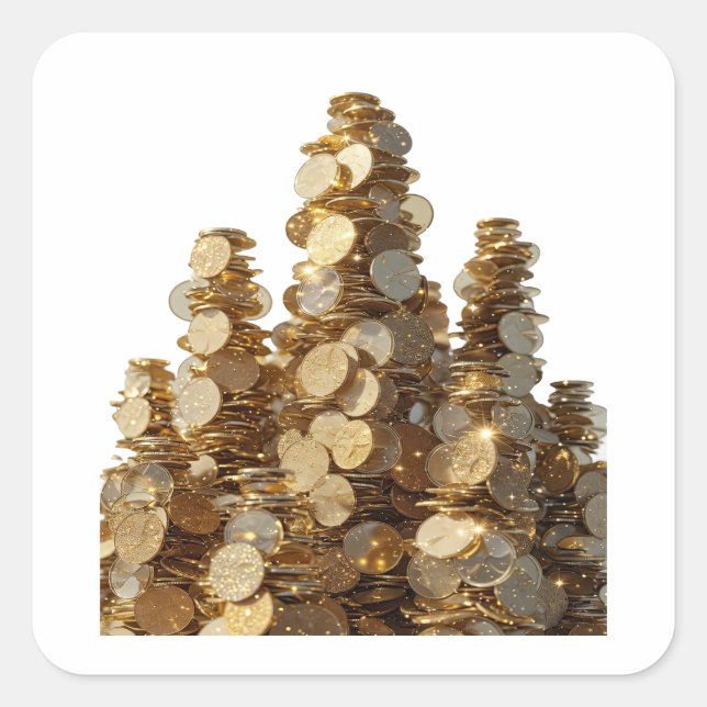 Crisp Silver GOLDEN COINS Sticker Motif (Front)
