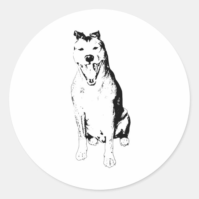 Crisp Sitting Form Classic Round Sticker (Front)